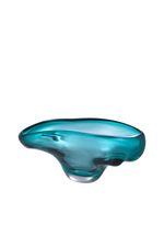 Turquoise Handblown Glass Bowl Darius