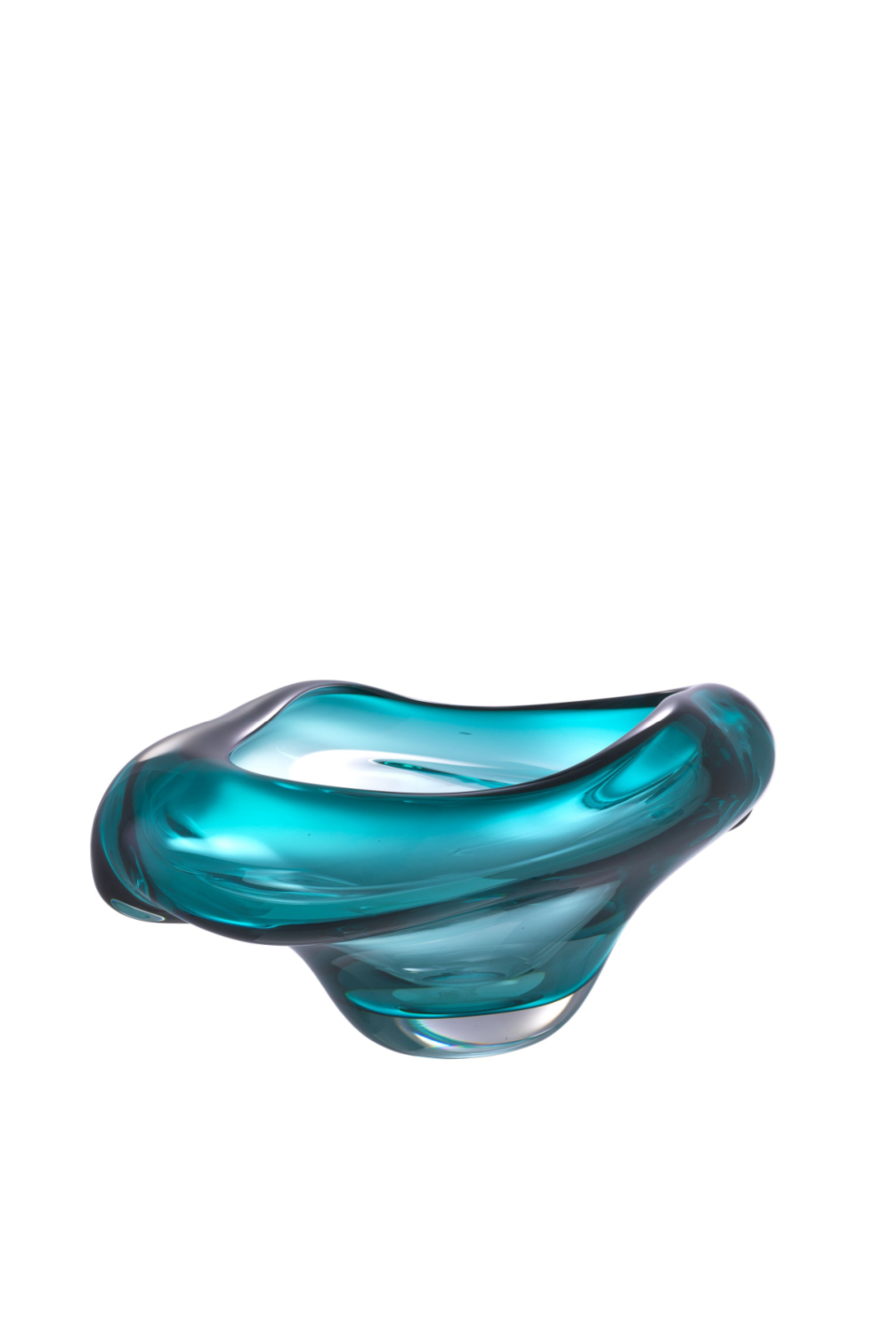 Turquoise Handblown Glass Bowl Darius