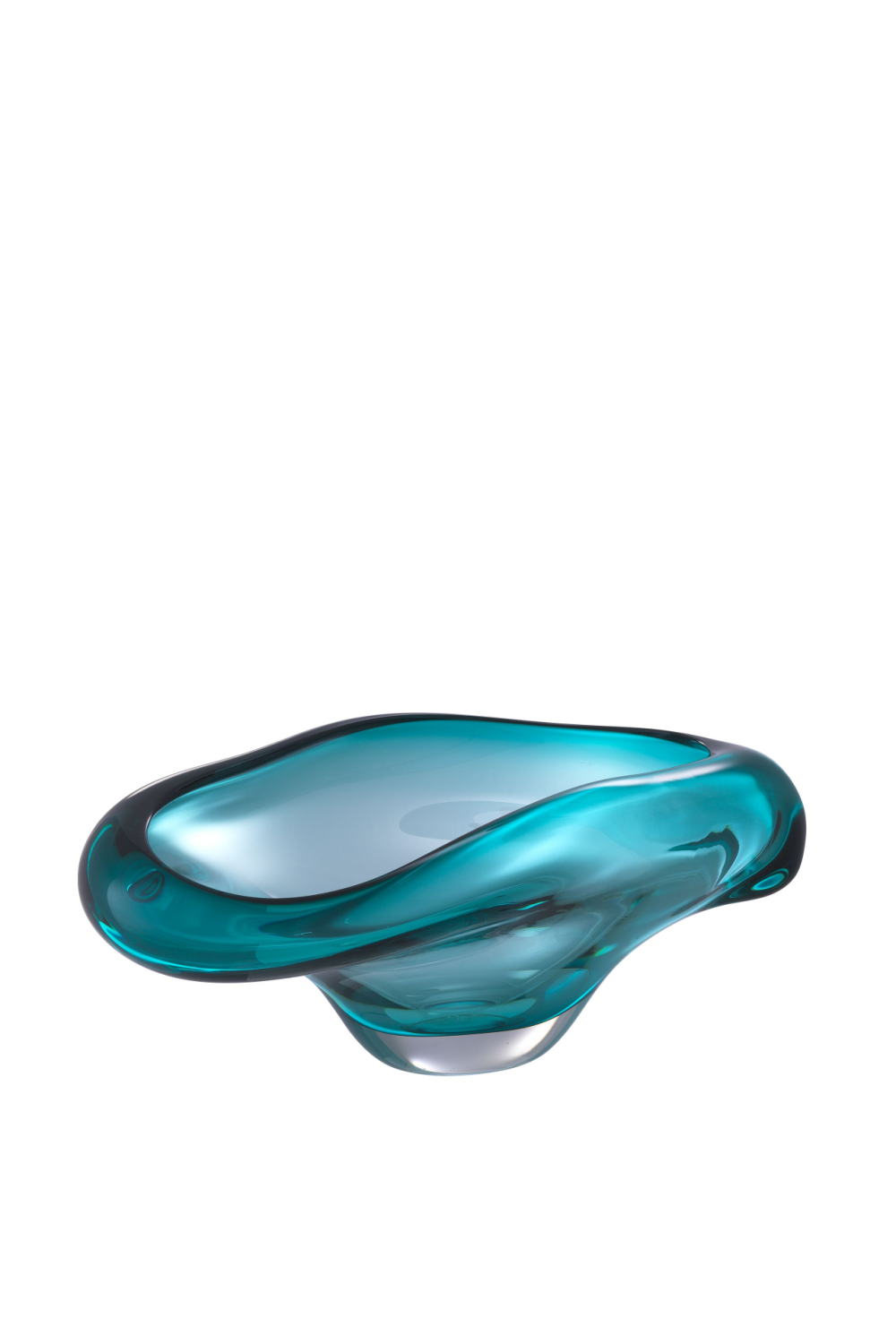 Turquoise Handblown Glass Bowl Darius