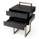 Brown Oak Side Table Bedini