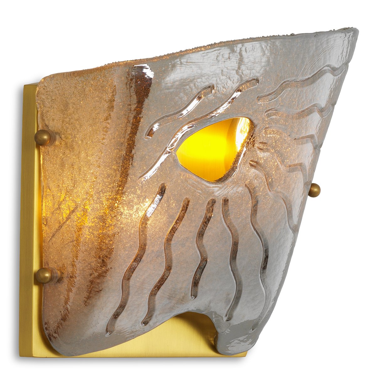 Eichholtz Wall Lamp Orlandis antique brass finish smoke glass - Right Discover the Eichholtz Orlandis Wall Lamp for an expression of luxury