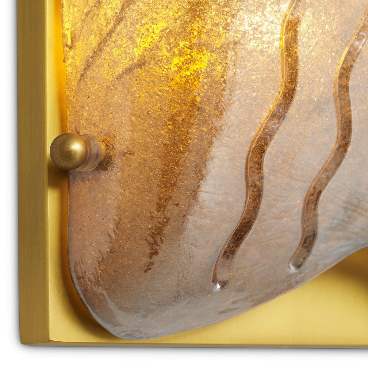 Eichholtz Wall Lamp Orlandis antique brass finish smoke glass - Right that is as much sculpture as illumination. The Orlandis can be