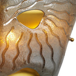 Eichholtz Wall Lamp Orlandis antique brass finish smoke glass - Right paired with the matching left-side piece.