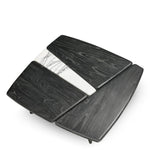 Eichholtz Coffee Table Brinton charcoal grey crown solid wood white marble of the marble contrasts effortlessly with the darkness of the wood. Four substantial