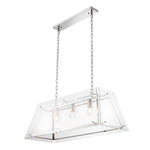 Eichholtz Chandelier Azure L nickel finish bevelled glass Add industrial flair to your home with the 3-light Azure L Chandelier. Stripped to the bare essen