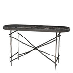 Eichholtz Console Table Tomasso bronze finish portoro marble Conjure up a royal atmosphere in your home with the first-rate Tomasso Console Table. Featurin