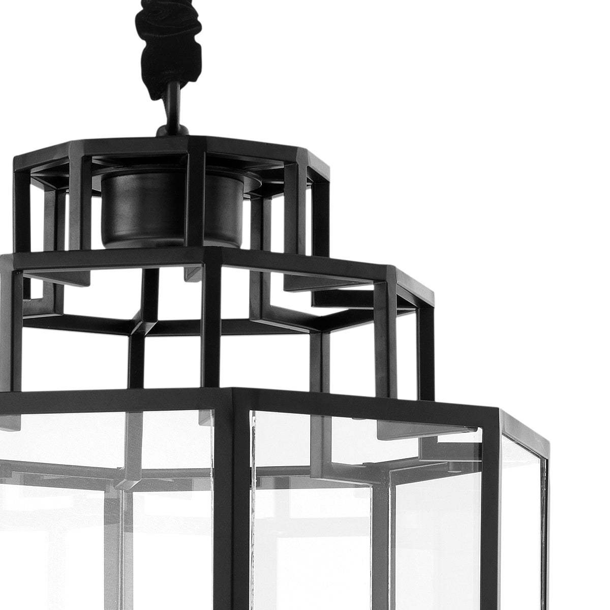 Eichholtz Lantern Monticello L cm black finish Tastefully blending contemporary design with a touch of industrial flair, the Monticello L Lantern i