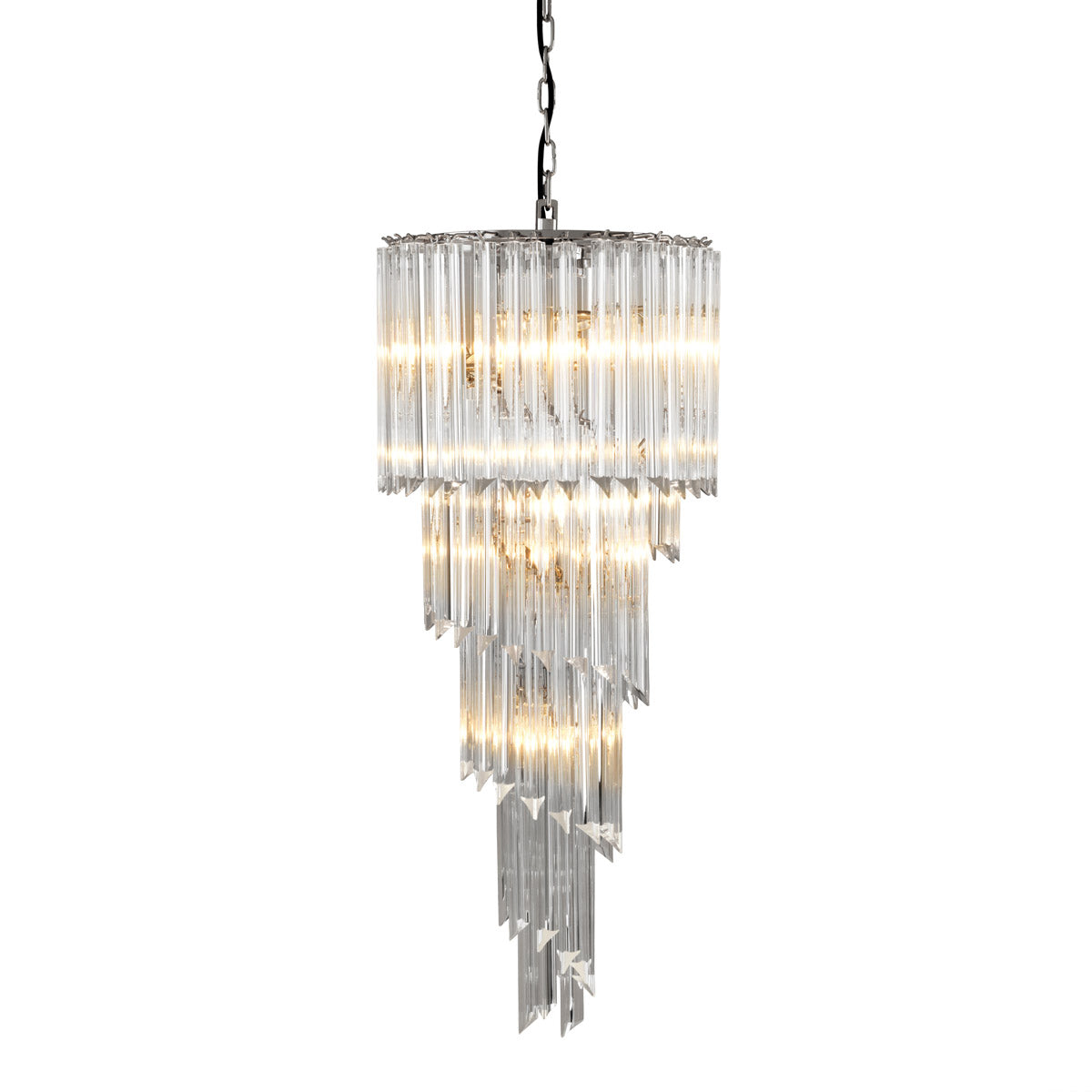 Eichholtz Chandelier Trapani Inspired by the luxury backdrops of glamorous film noir sets and Hollywood movies of the early 1940s