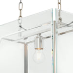 Eichholtz Chandelier Azure S nickel finish bevelled glass Add industrial flair to your home with the 1-light Azure S Chandelier. Stripped to the bare essen