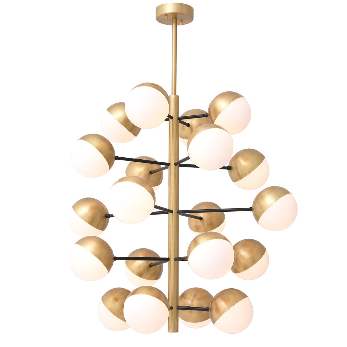 Eichholtz Chandelier Cona L antique brass finish Thanks to its impressive size and elegant appearance, Chandelier Cona L won’t go unnoticed. Its mode