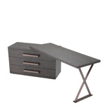 Eichholtz Desk Sanderson mocha straight oak veneer A contemporary design gives the Sanderson Desk its stylish modern aesthetic. The top has a turning m