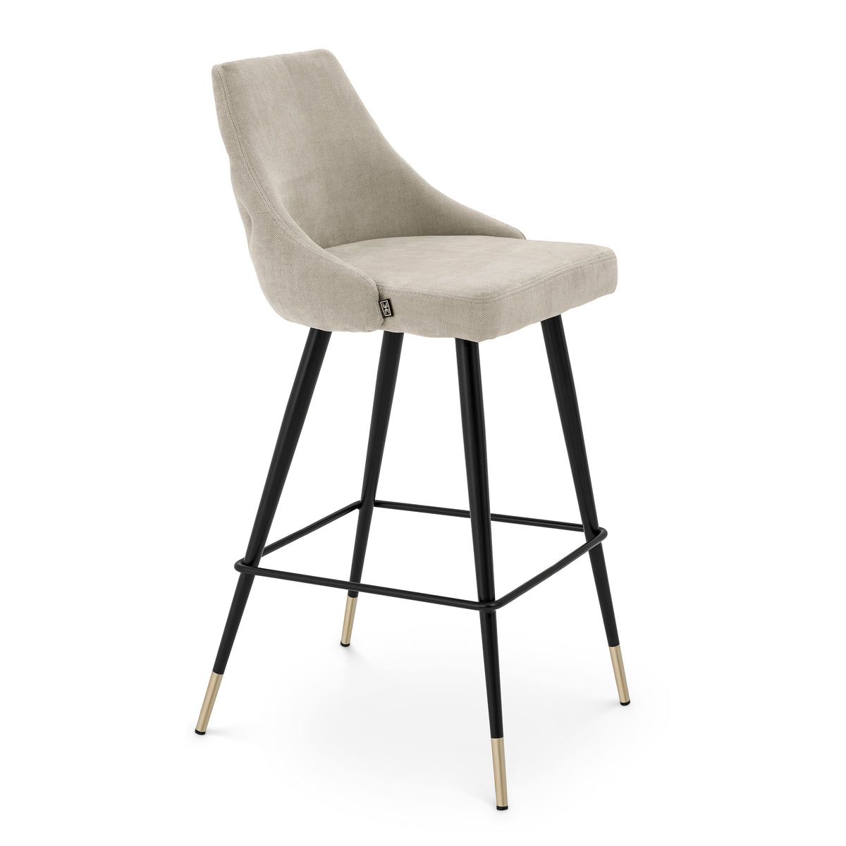 Eichholtz Bar Stool Cedro clarck sand Bring Mid-Century Modern charm into your home with the Cedro Bar Stool. Featuring a clarck sand upho