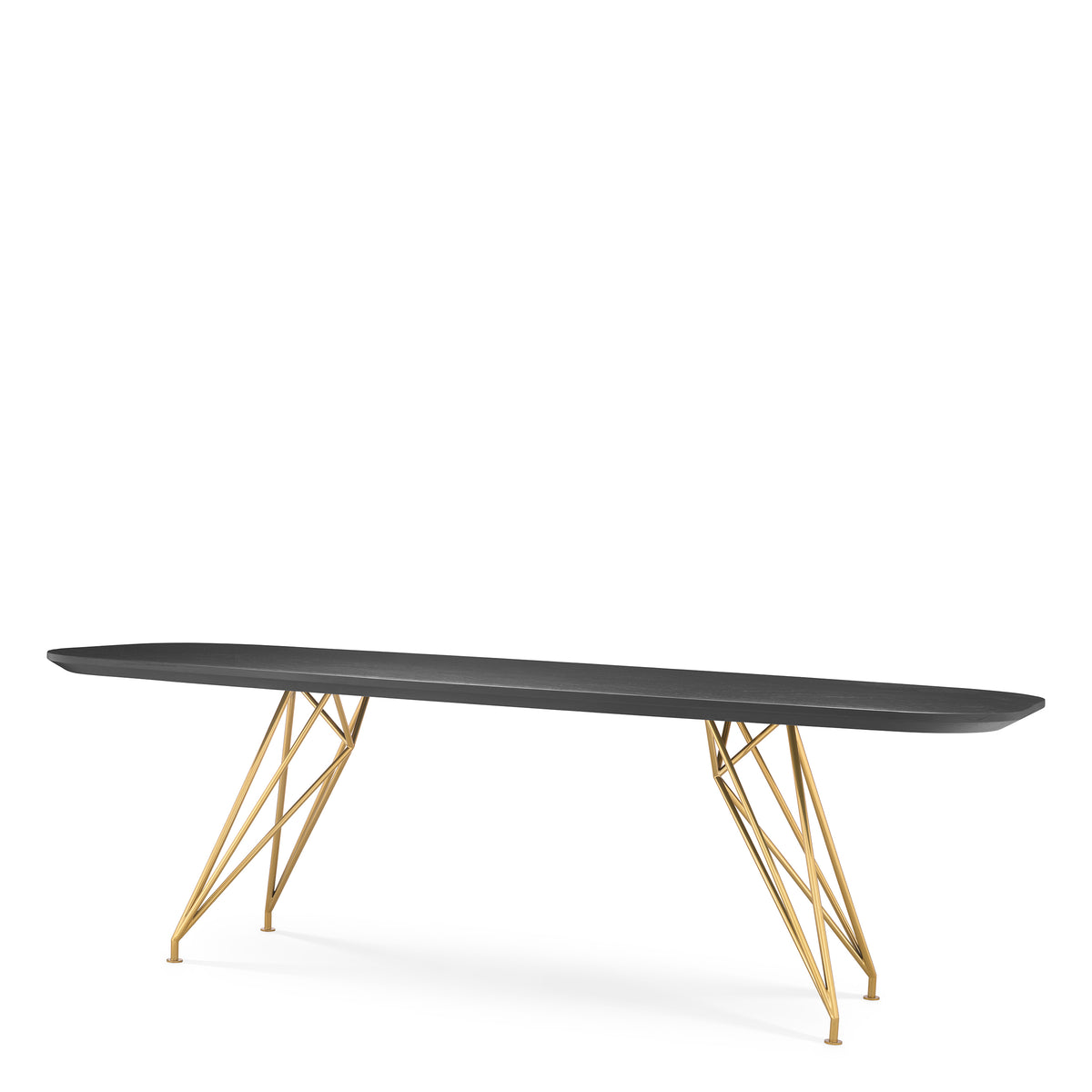 Eichholtz Dining Table Levante charcoal oak veneer Contemporary allure meets understated luxury with the Levante Dining Table. Crafted with meticulous