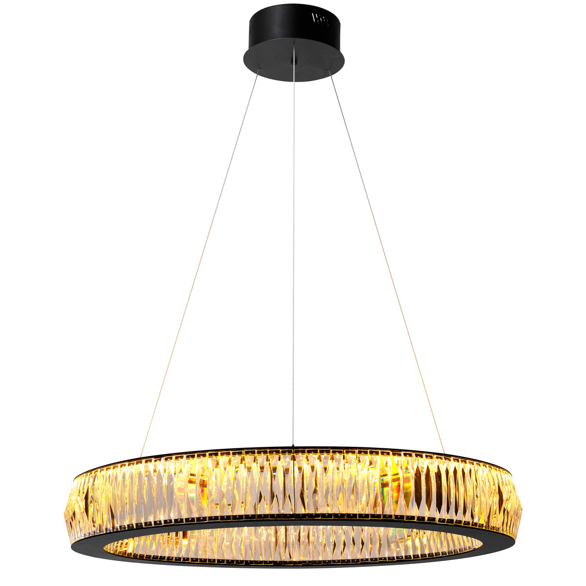 Eichholtz Chandelier Vancouver black finish L Bring a little sunshine into your home with the glamorous Vancouver Chandelier. This circular ceilin