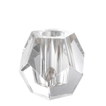 Eichholtz Tealight Holder Coquette crystal glass Create a sophisticated tablescape with the Coquette Tealight Holder. This pentagon-shaped votive of