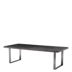 Eichholtz Dining Table Borghese charcoal grey oak veneer Bring a touch of industrial design to your home with the sturdy Borghese Dining Table. Featuring t
