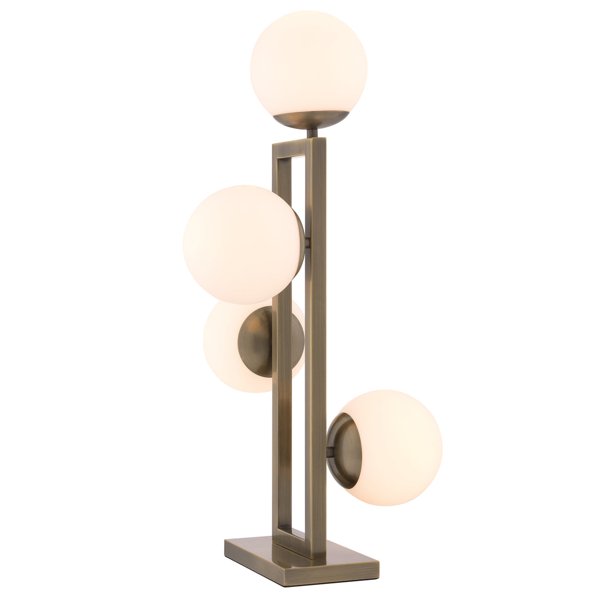 Eichholtz Table Lamp Pascal light brushed brass finish The distinguished Pascal Table Lamp is characterised by a sleek rectangular frame with a light brush