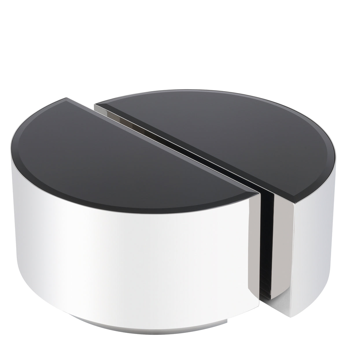Eichholtz Side Table Astra polished ss set of 2 This stunning set of 2 semi-circular Astra Side Tables will give you a lot of layout options. Each t
