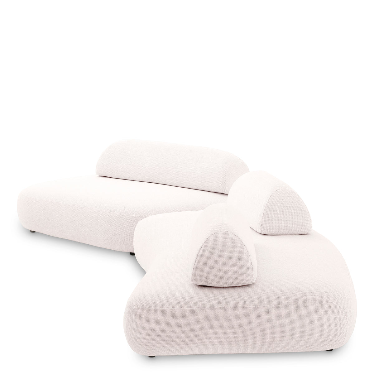 Eichholtz Sofa Residenza lyssa off-white Soft curves and sumptuous materials merge in the modular design of Sofa Residenza. Accentuated by pl - 5