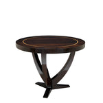 Eichholtz Centre Table Umberto ø 100 cm eucalyptus veneer Make a chic statement with the Art Deco style Umberto Centre Table. Meticulously crafted from smo