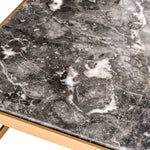 Eichholtz Side Table La Quinta brushed brass finish grey marble Bring industrial sophistication into your decor with the La Quinta Side Table. Comprising a
