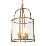 Eichholtz Pendant Preston vintage brass finish incl white shades Discover the Pendant Preston in vintage brass finish, a handmade lantern-style pendant where a twist - 4