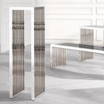 Eichholtz Column Carlisle Characterised by an architectural design and a slanted line pattern, the sleek and shiny Carlisle Co