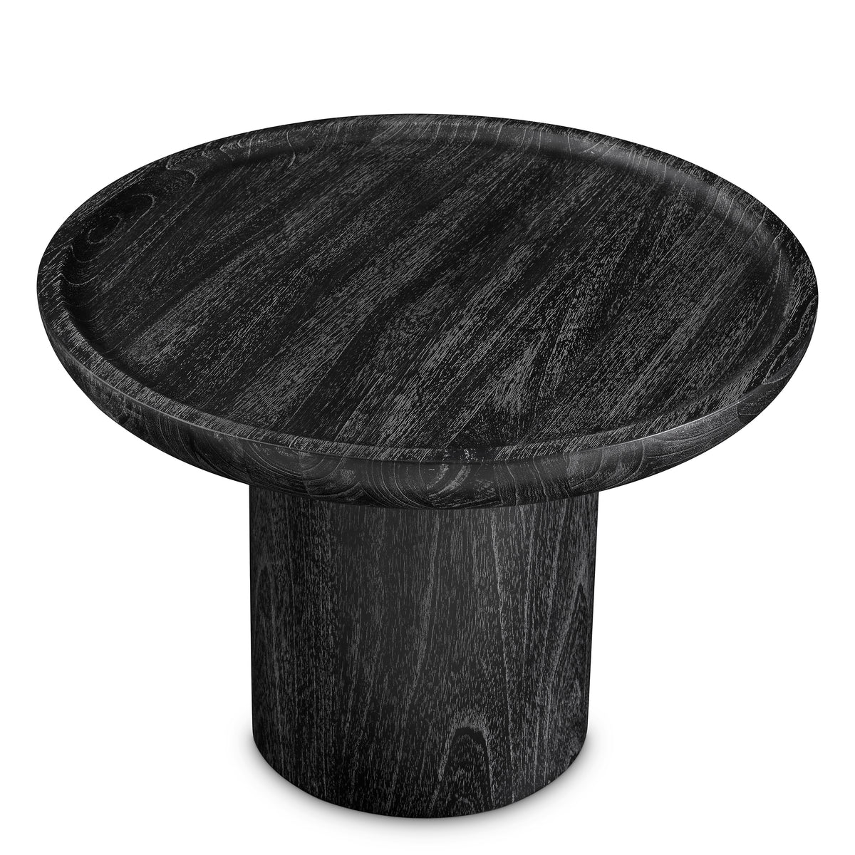Eichholtz Side Table Rouault charcoal grey veneer The Rouault Side Table transcends conventional design with its captivating presence. Cloaked in a me