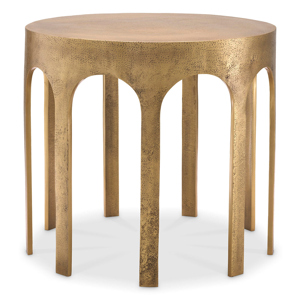 Eichholtz Side Table Gardini vintage brass finish Perfectly sized for smaller areas, the Gardini Side Table is a stunning statement piece of decor. Wi
