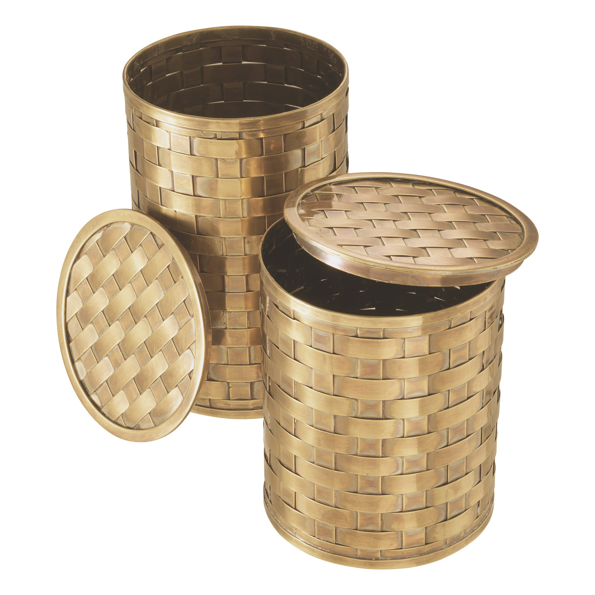 Eichholtz Box Lausanne vintage brass finish set of 2 Distinctive and sophisticated, this 2-piece set of Lausanne Boxes is ideal for adding texture and a