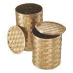 Eichholtz Box Lausanne vintage brass finish set of 2 Distinctive and sophisticated, this 2-piece set of Lausanne Boxes is ideal for adding texture and a