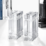 Eichholtz Bookend Linea crystal set of 2 Support your treasured books with the distinctive Linea Bookends. As a modern take on the impressive