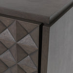 Eichholtz Dresser Jane mocha meranti 4 doors With its beautiful marquetry and antique brass finish handles, the Jane Dresser will give your inter