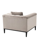 Eichholtz Chair Cesare pebble grey Inspired by the classic Chesterfield furniture, the Cesare Chair in pebble grey upholstery offers a