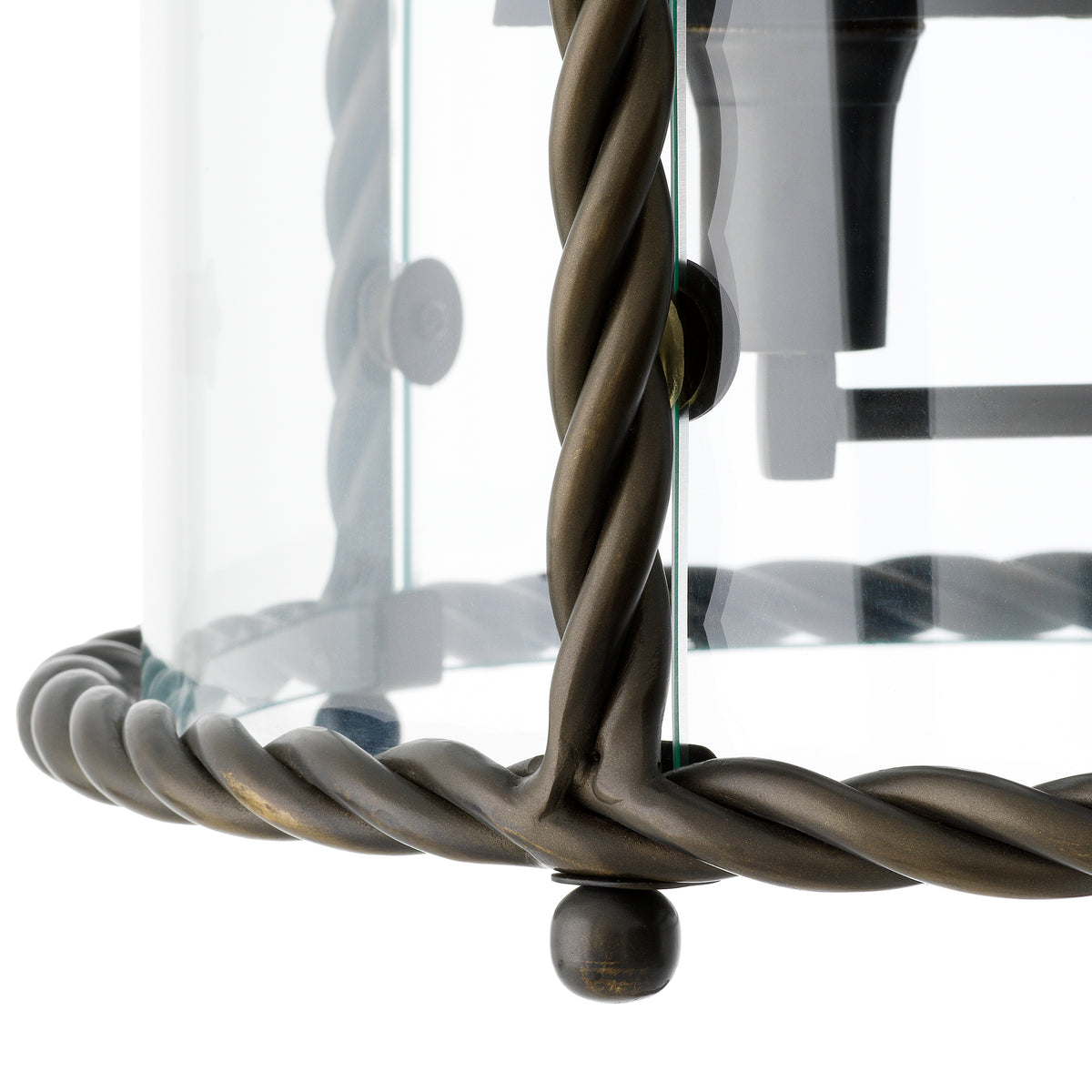 Eichholtz Pendant Preston bronze highlight finish incl black shades Discover the Pendant Preston in bronze highlight finish, a handmade lantern-style pendant where a tw - 7