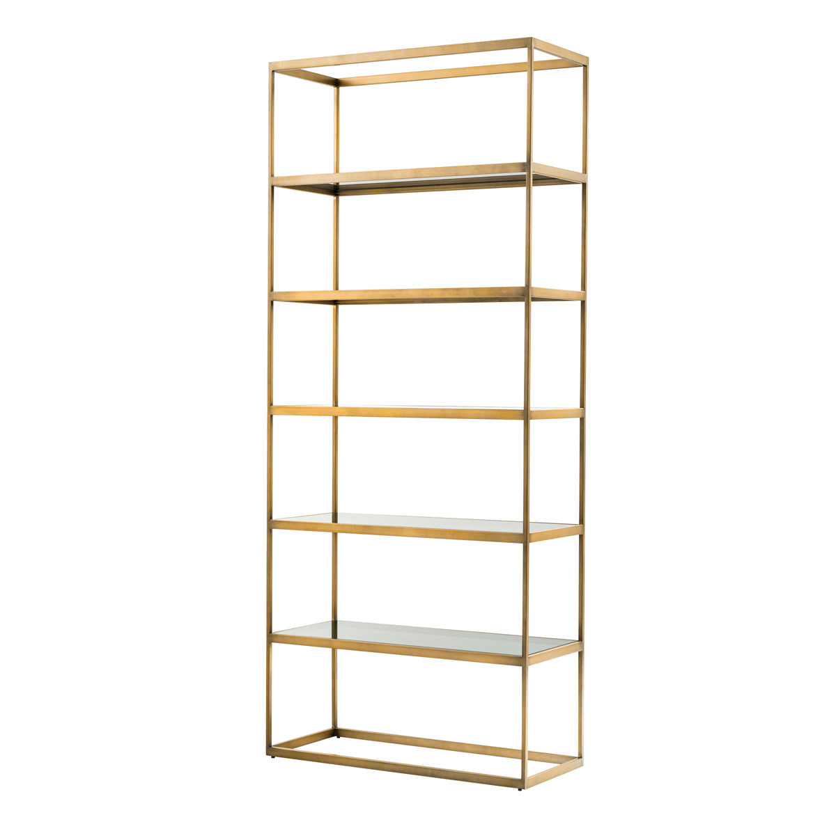 Eichholtz Cabinet Omega brushed brass finish smoke glass Bring industrial sophistication into your décor with the Omega Cabinet. Comprising a sleek yet stu