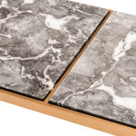 Eichholtz Coffee Table La Quinta br brass finish grey marble Bring industrial sophistication into your decor with the La Quinta Coffee Table. Comprising a 