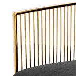 Eichholtz Chair Knox gold finish black velvet Bring vintage style to your lounge, conservatory or indoor patio with the Knox Chair. This fabulous