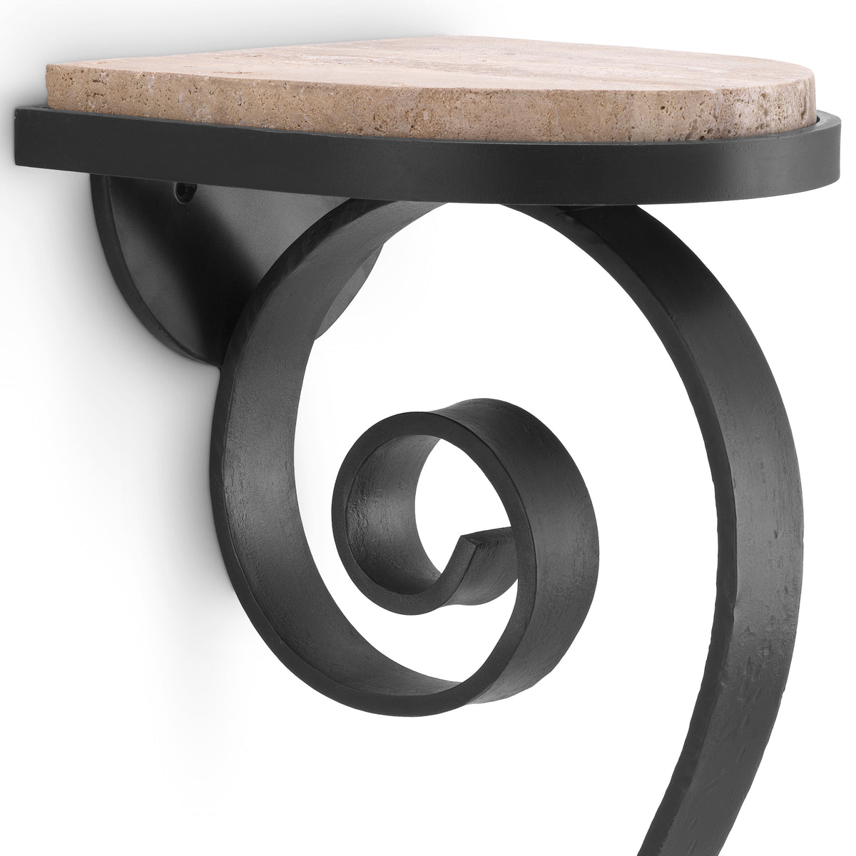 Eichholtz Wall Console Ophira gunmetal finish travertine The Ophira Wall Console is a captivating addition to any space, offering a perfect balance of cont