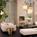 Eichholtz Side Table Sinclair brushed brass finish Side Table Sinclair stands out for its telescopic design. It looks like the tubular parts are design