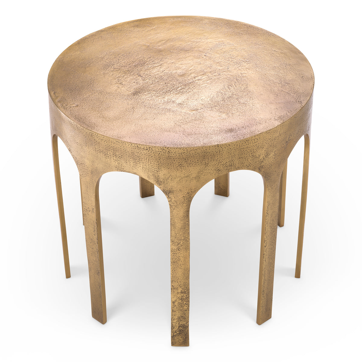 Eichholtz Side Table Gardini vintage brass finish Perfectly sized for smaller areas, the Gardini Side Table is a stunning statement piece of decor. Wi