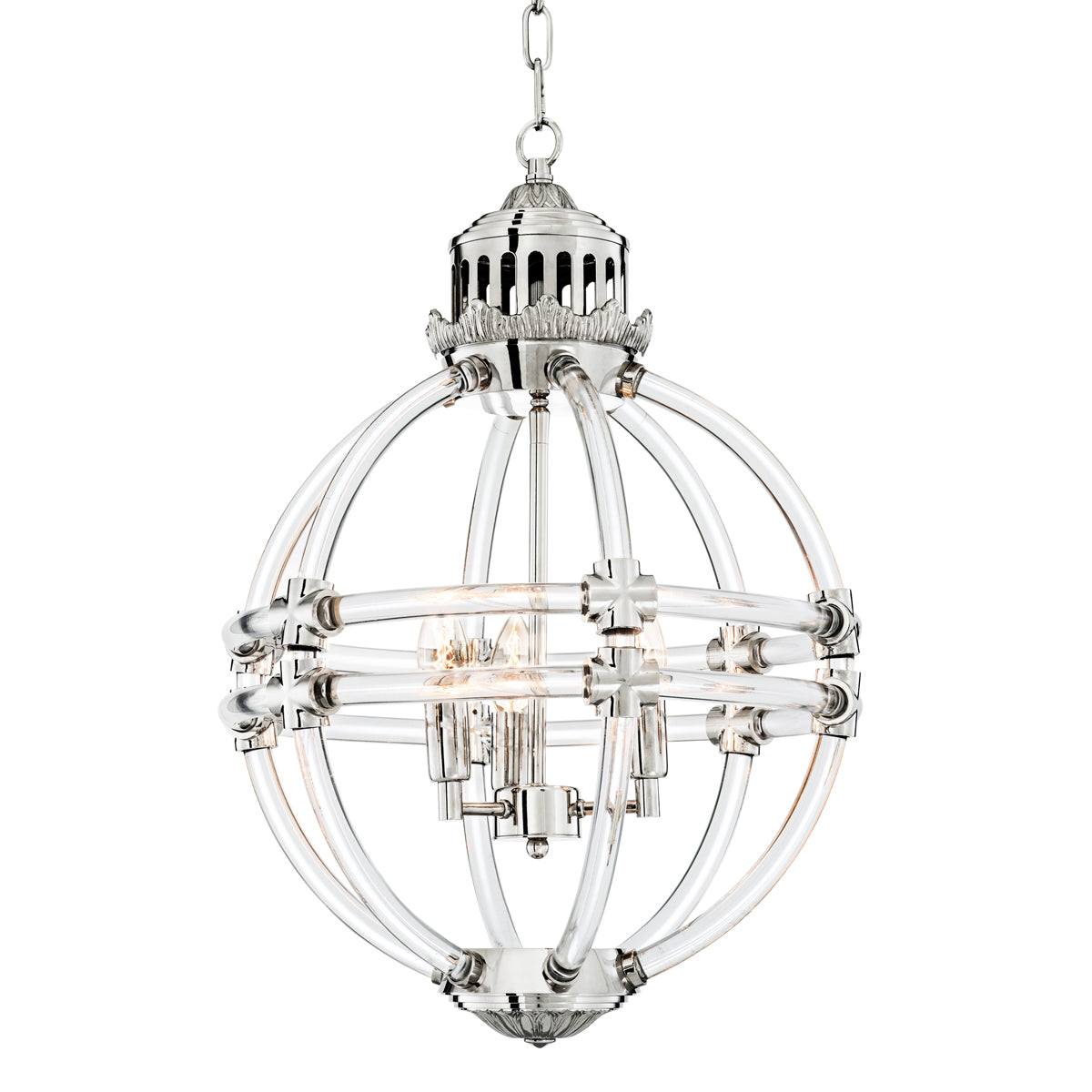 Eichholtz Chandelier Impero nickel finish Add a touch of classical grandeur to your interior with the charming Impero Chandelier. This utterly