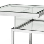 Eichholtz Side Table Harvey polished stainless steel Display your collectables in style with the square Harvey Side Table, the perfect table to showcase