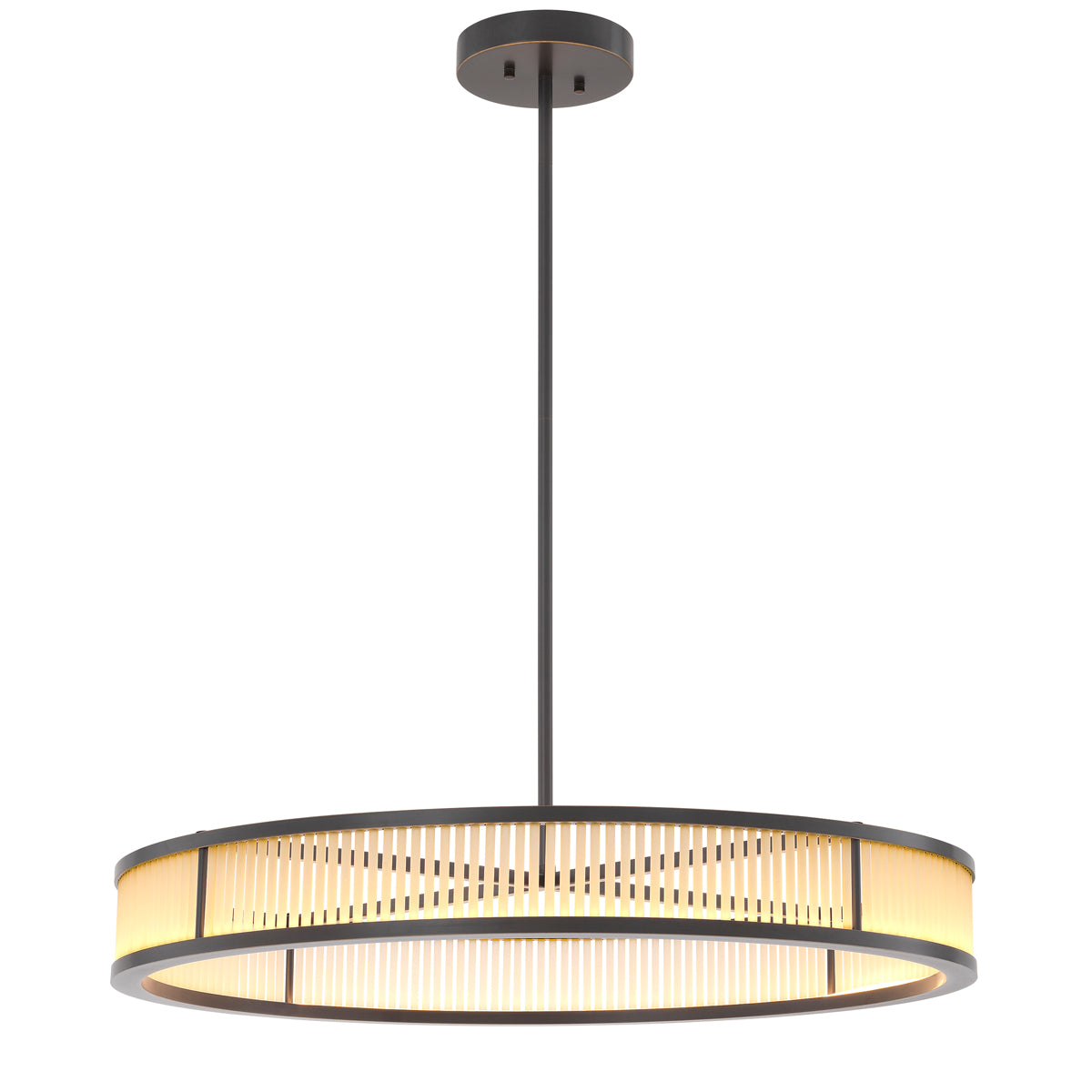 Eichholtz Chandelier Thibaud 90 cm bronze highlight finish Chandelier Thibaud is a marvelous minimalist ceiling lamp that works really well as a central li