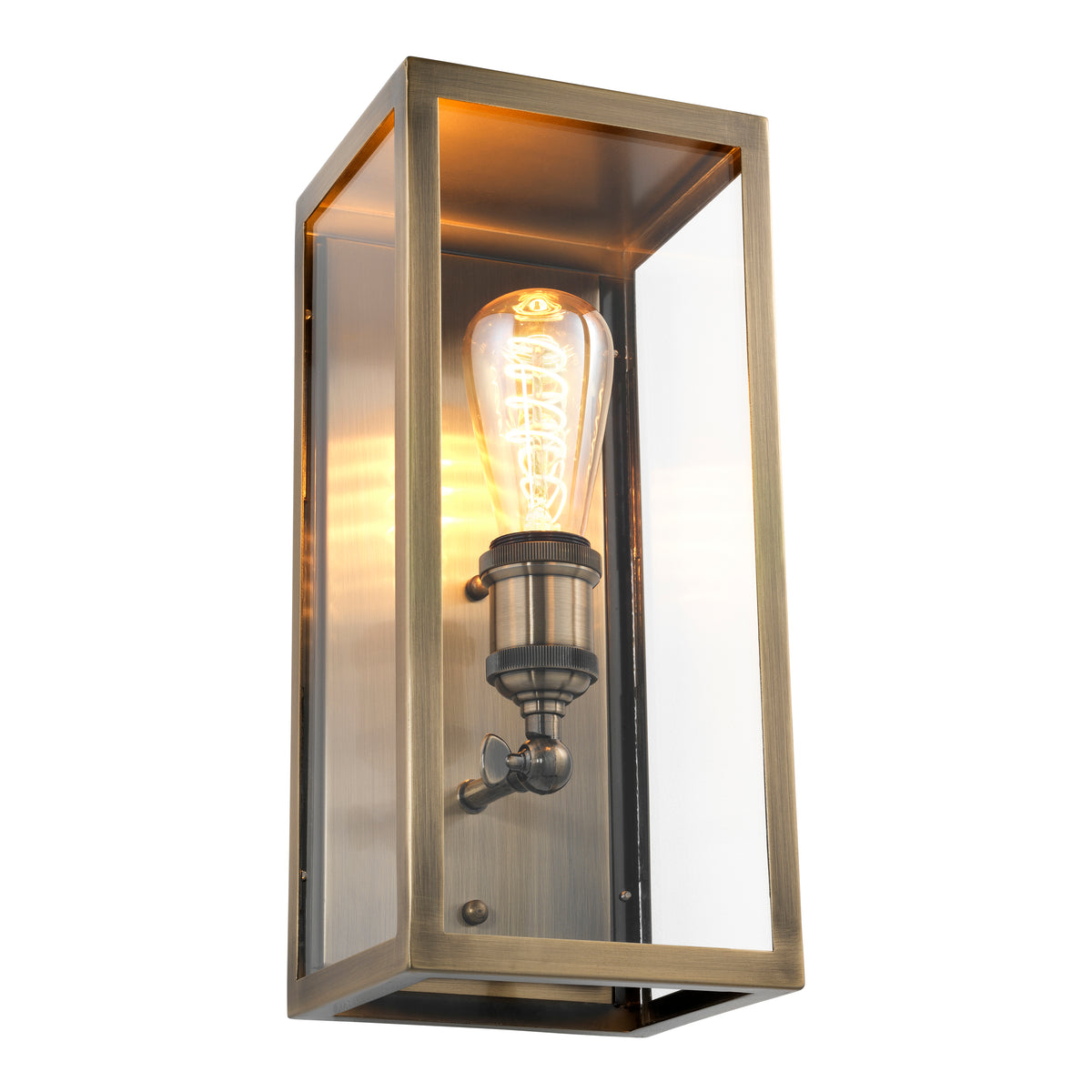 Eichholtz Wall Lamp Irving antique brass finish Blending modern design with industrial flair, the Irving Wall Lamp is an updated classic. This entic