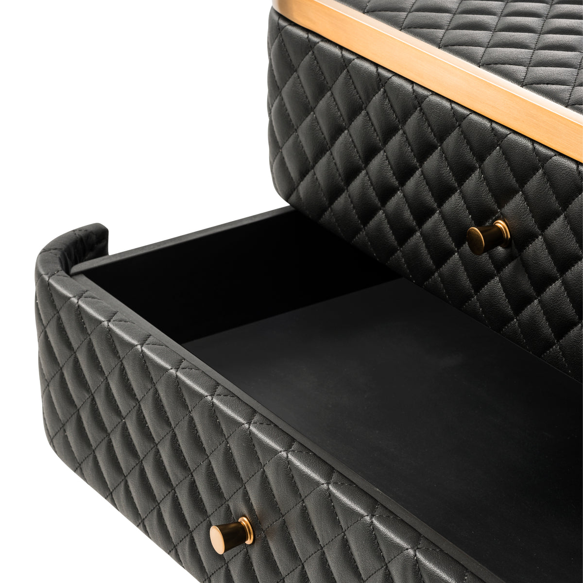 Eichholtz Nightstand Monfort brushed brass finish With its seductive curves and vintage look, the 2-drawer Monfort Nightstand is a must-have in your b