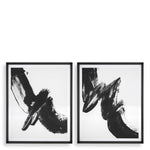 Eichholtz Print Black expression set of 2 Enrich your interior with this sleek 2-piece set of Black Expression prints. This combination of mon
