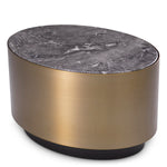 Eichholtz Side Table Porter oval brushed brass finish grey marble Designed with elegance in mind, Side Table Porter will elevate the style of your abode. F