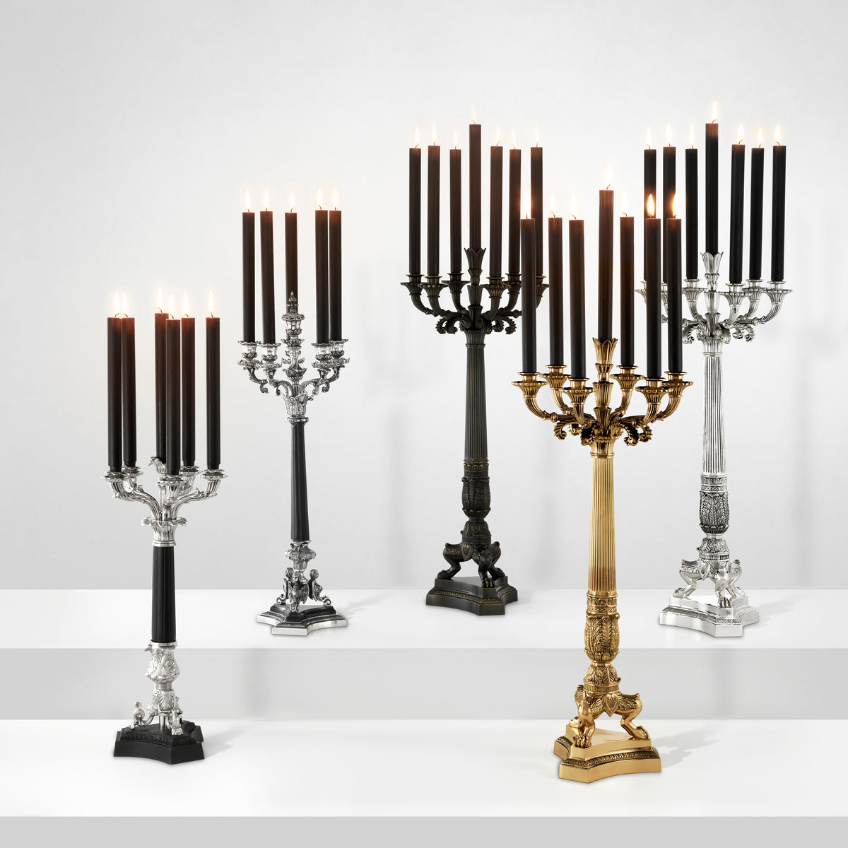 Eichholtz Candle Holder Jefferson polished brass finish Highlight the class of your interior with the chic Jefferson Candle Holder, by putting it on your l
