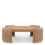 Eichholtz Outdoor Coffee Table Marenzo natural teak faux rattan Transform outdoor lounging with the Outdoor Coffee Table Marenzo, featuring a sustainably sourced te - 2